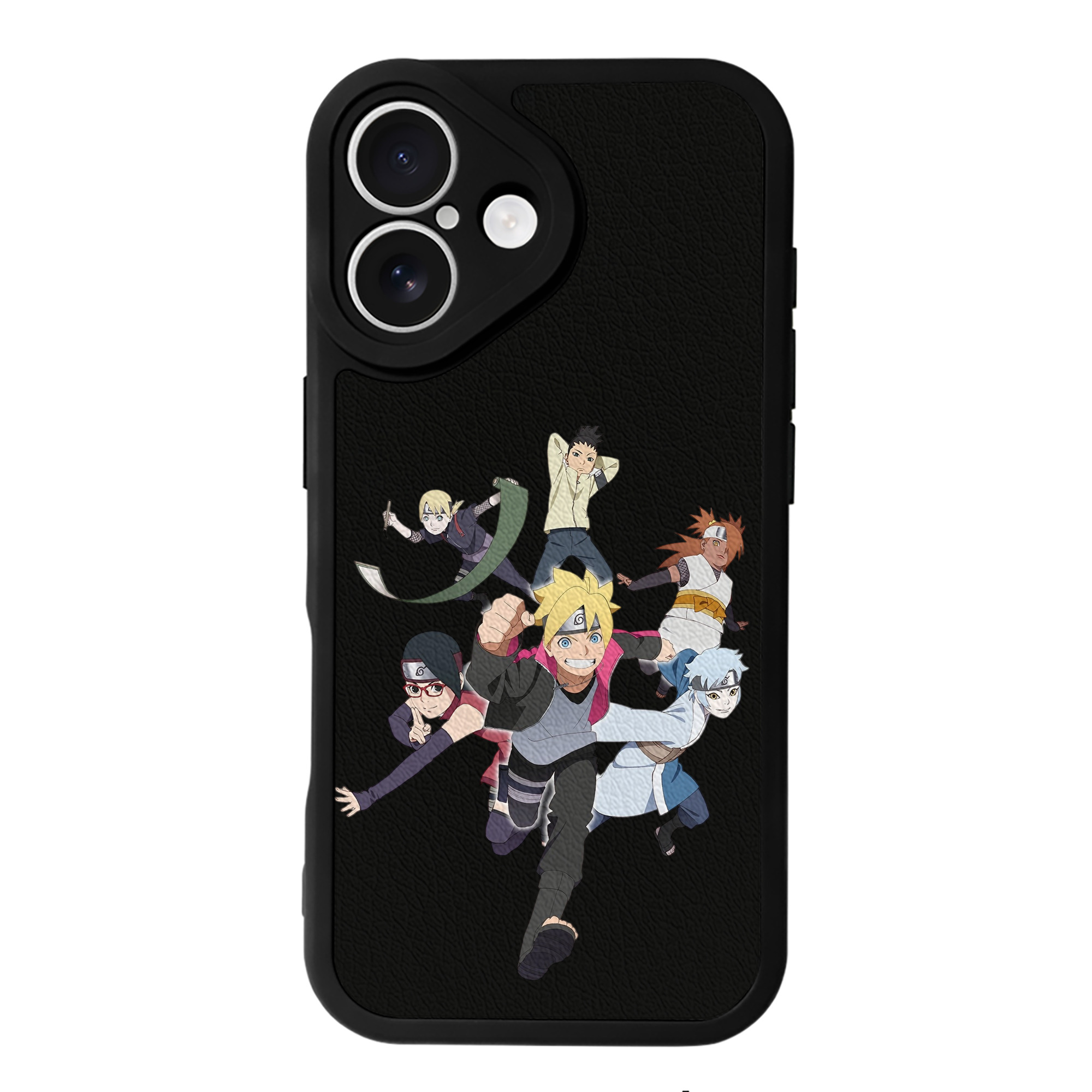 （画像用） NARUTO -ナルト- うずまき ボルト Uzumaki Boruto 【iPhone 16シリーズ対応】シリコンスマホケース（レザー調） 材質：シリコン